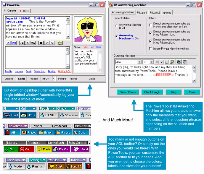 PowerTools Pro for AOL Screenshot